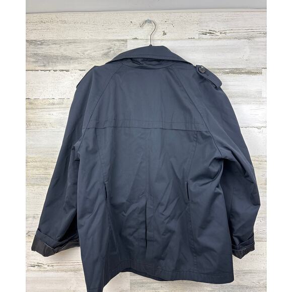 Michael Michael Kors womens plus 1X black Double Breasted Trench Coat Jacket - Picture 2 of 6